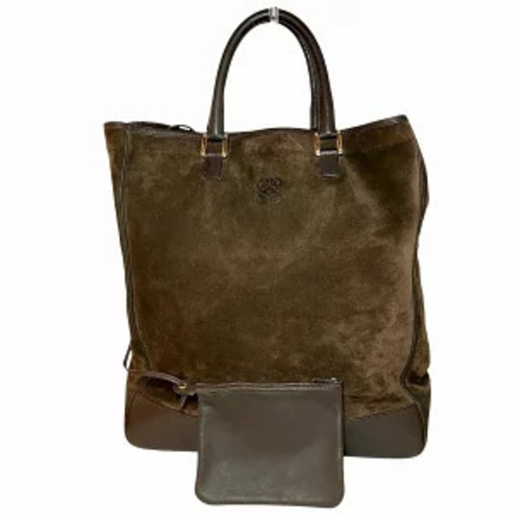 Loewe Anagram Suede Leather Tote Bag